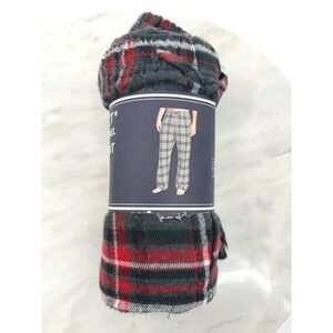 Architect Mens Flannel Sleep Pant XL Red Black White Plaid Pajama Bottoms NWT